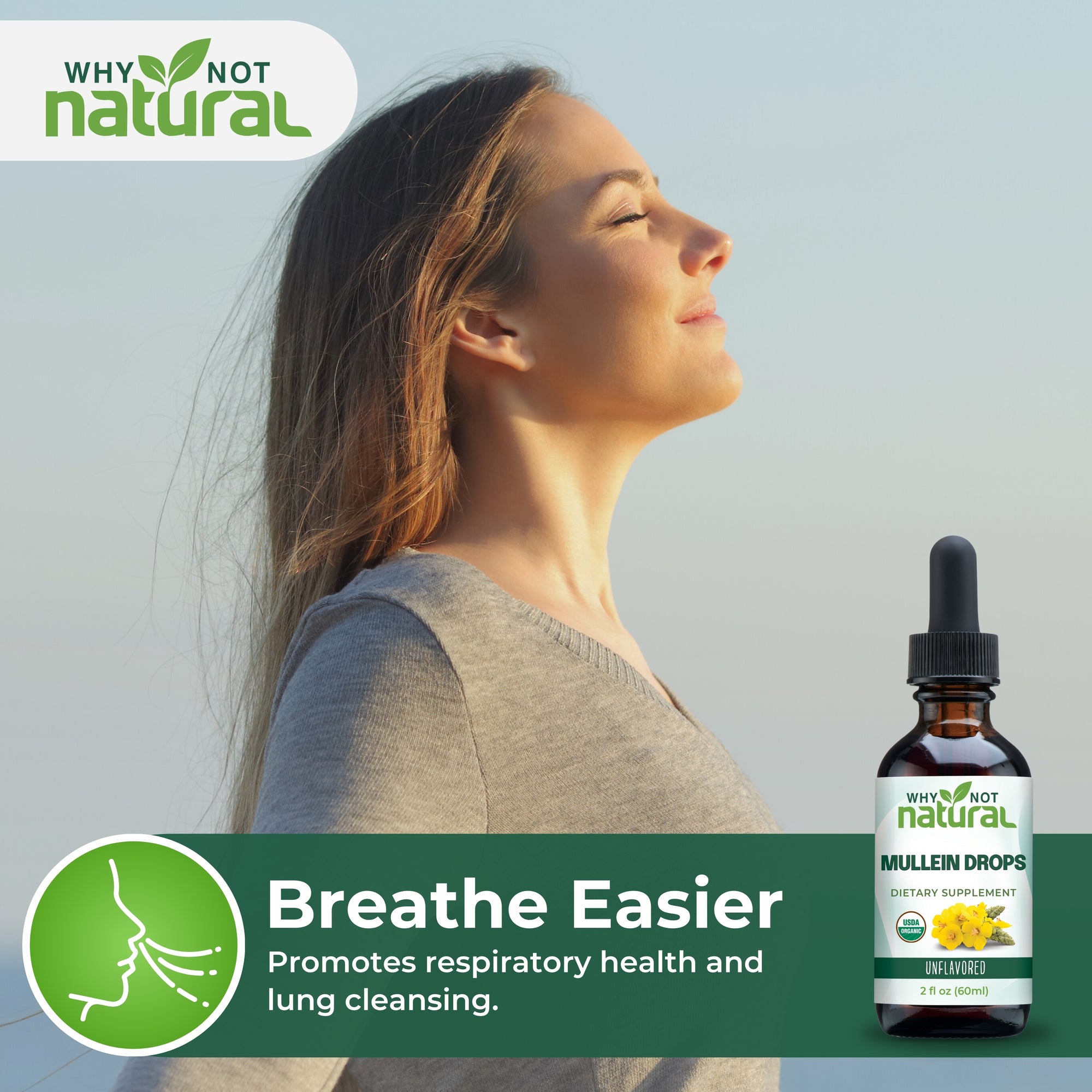 Organic Mullein Drops for Lungs