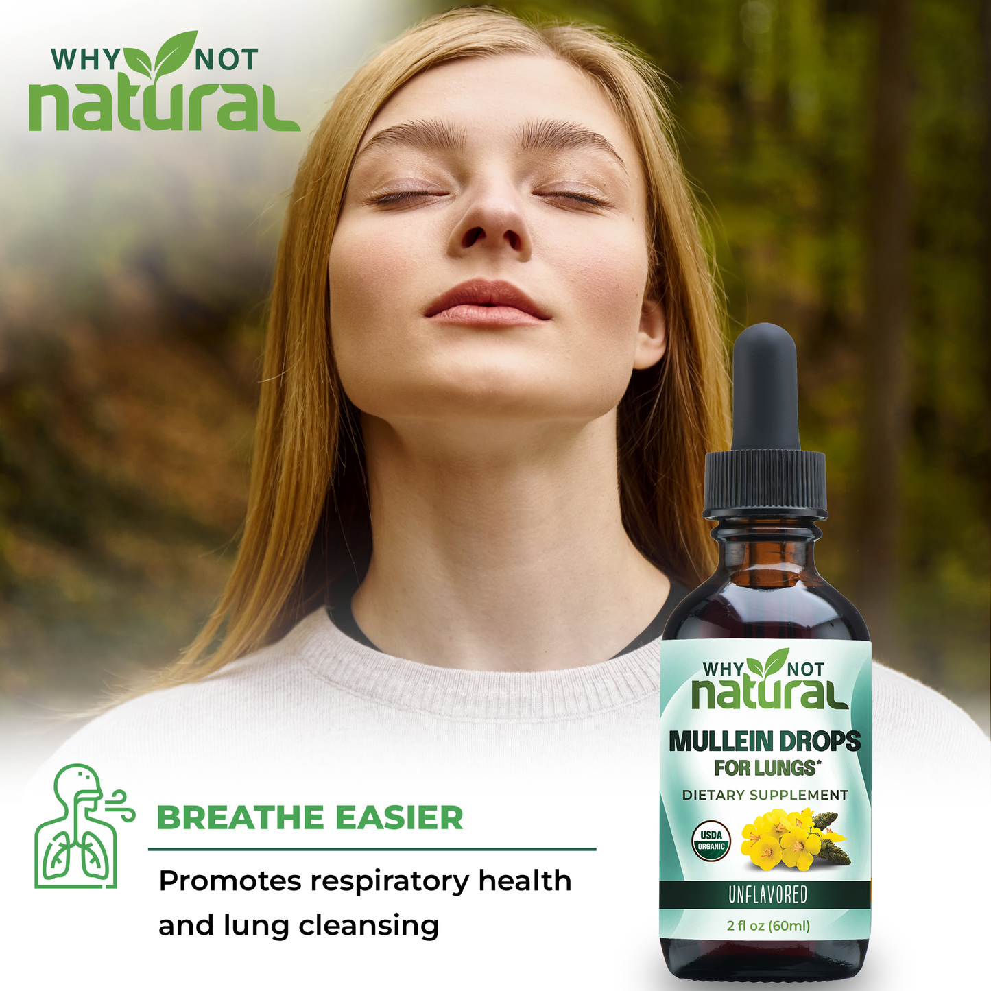 Organic Mullein Drops for Lungs