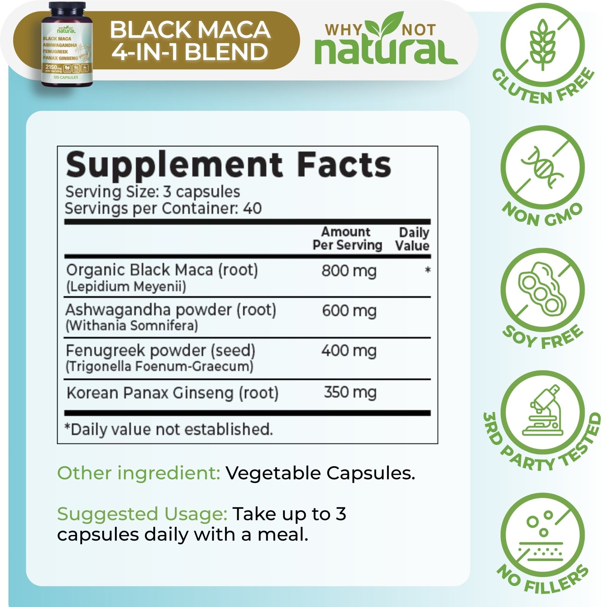 4 - in - 1 Black Maca+ Blend - WhyNotNatural