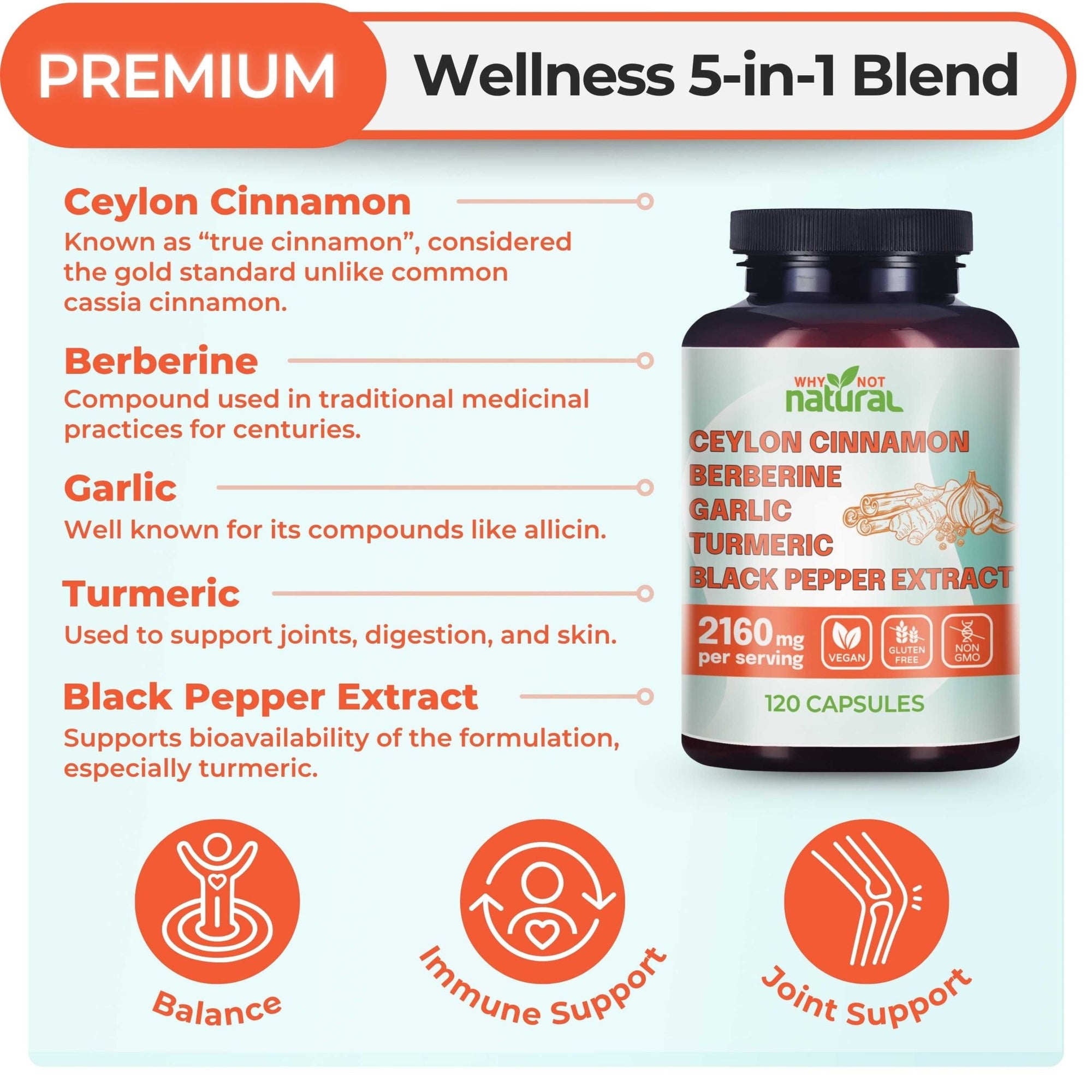 5-in-1 Ceylon Cinnamon+ Blend - WhyNotNatural
