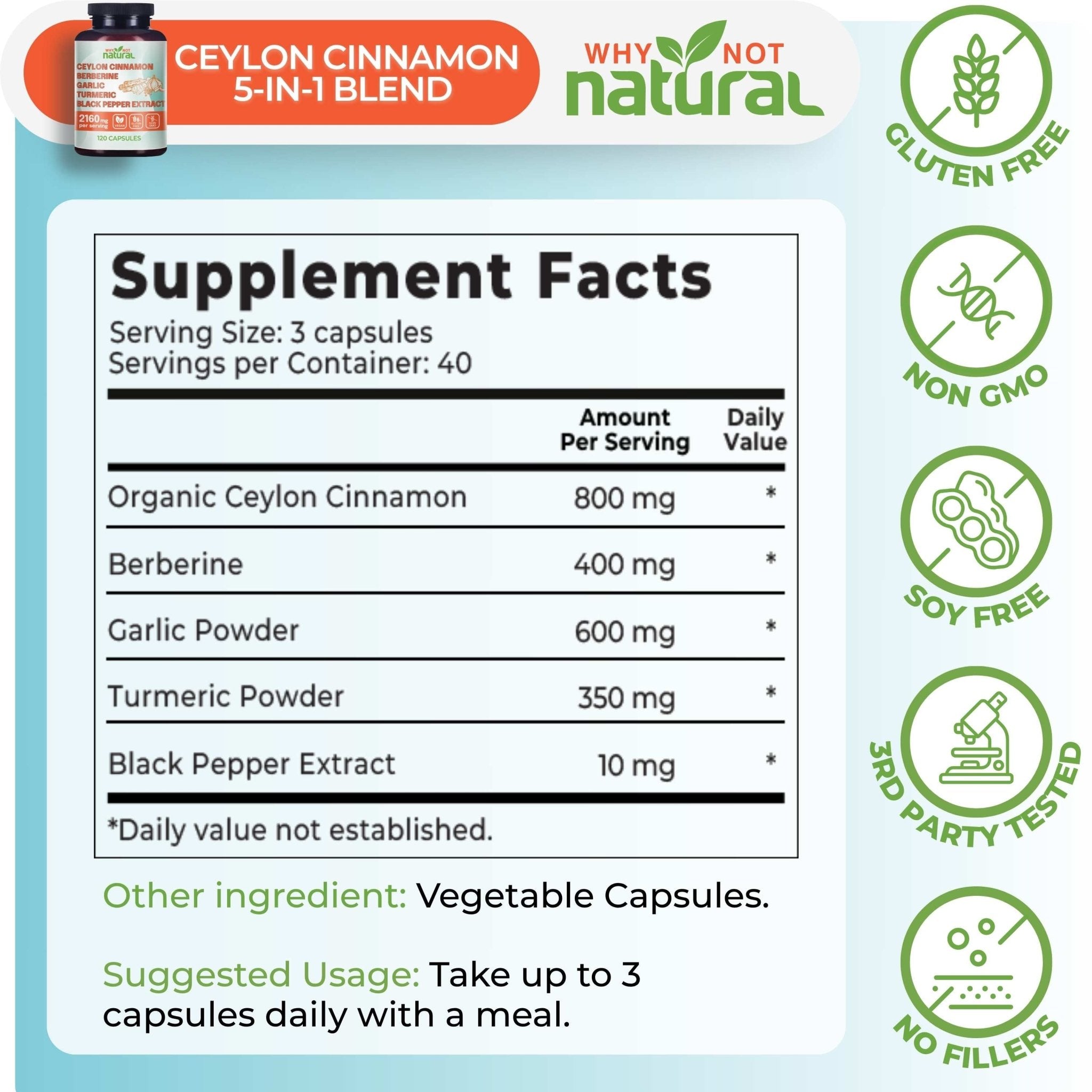 5-in-1 Ceylon Cinnamon+ Blend - WhyNotNatural