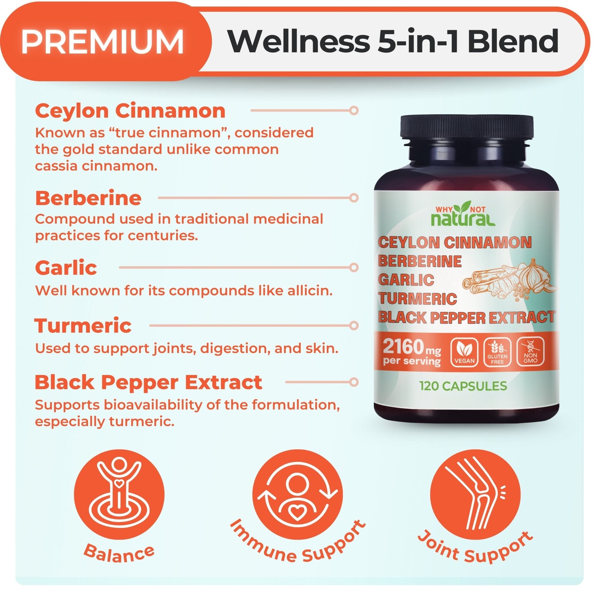 5 - in - 1 Ceylon Cinnamon+ Blend - WhyNotNatural
