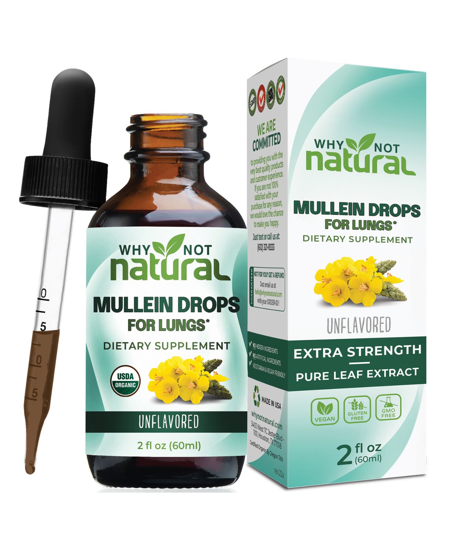 Organic Mullein Drops for Lungs