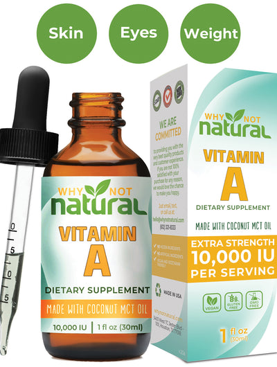 Liquid Vitamin A (10,000 IU) with Coconut MCT Oil