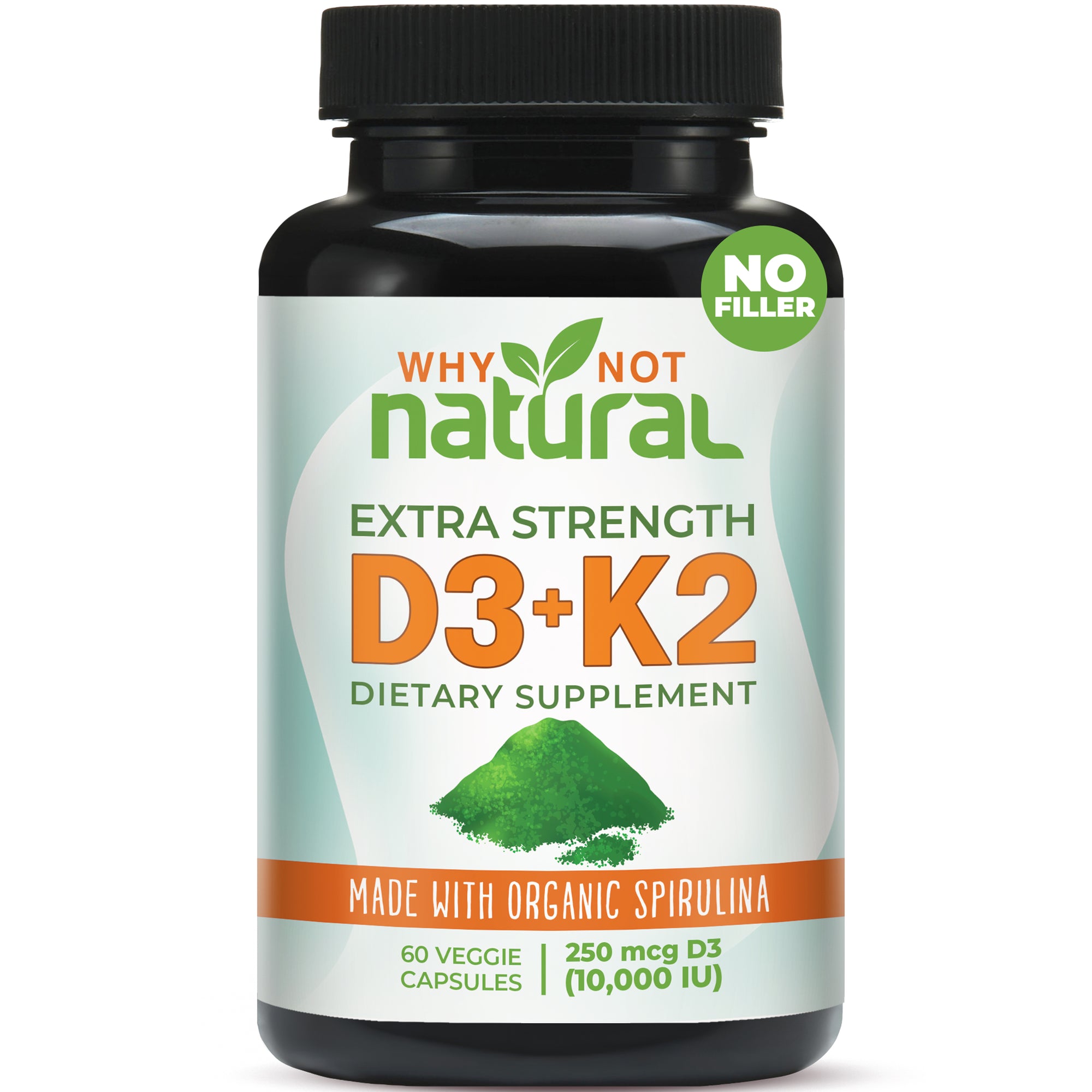 Vitamin D3-K2 + Organic Spirulina