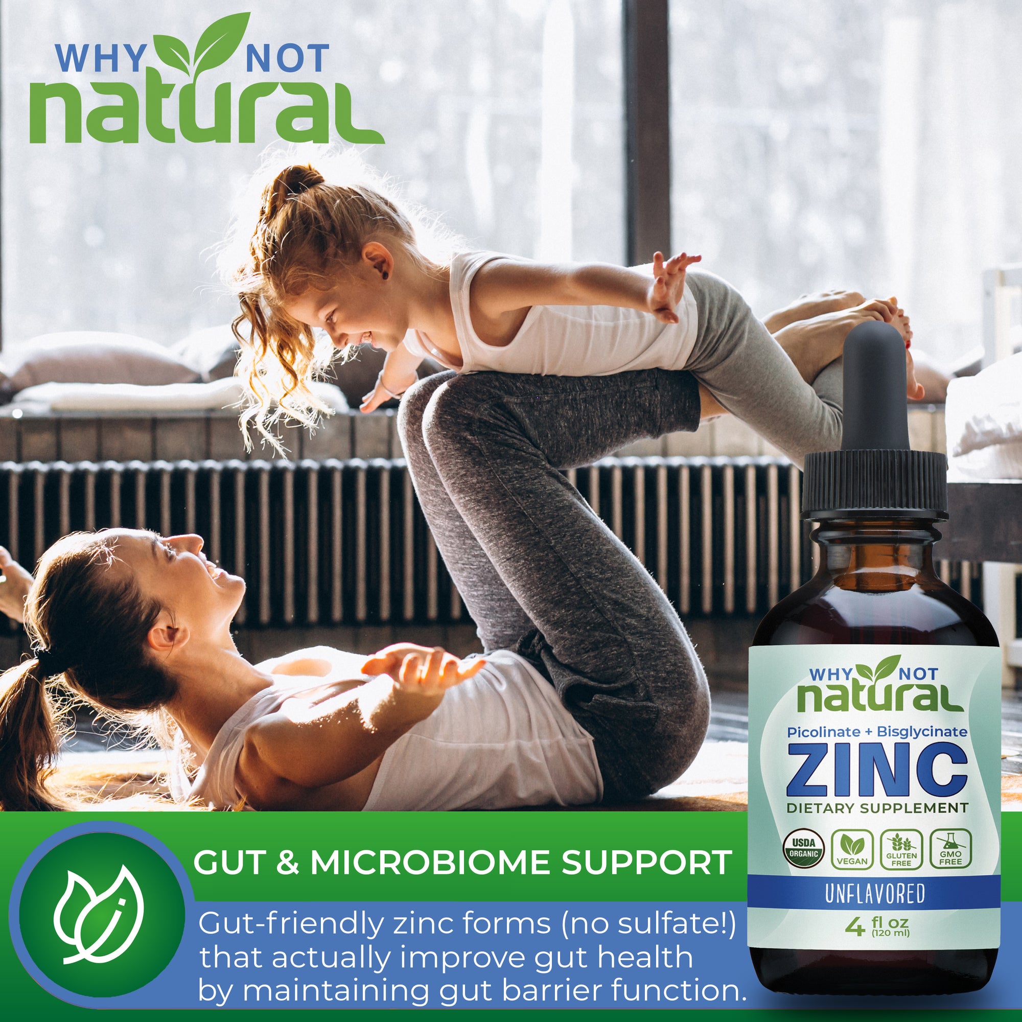 GUT & MICROBIOME SUPPORT: Cut-friendly zinc forms (no sulfate!) I that actually improve gut health by maintaining gut barrier function.