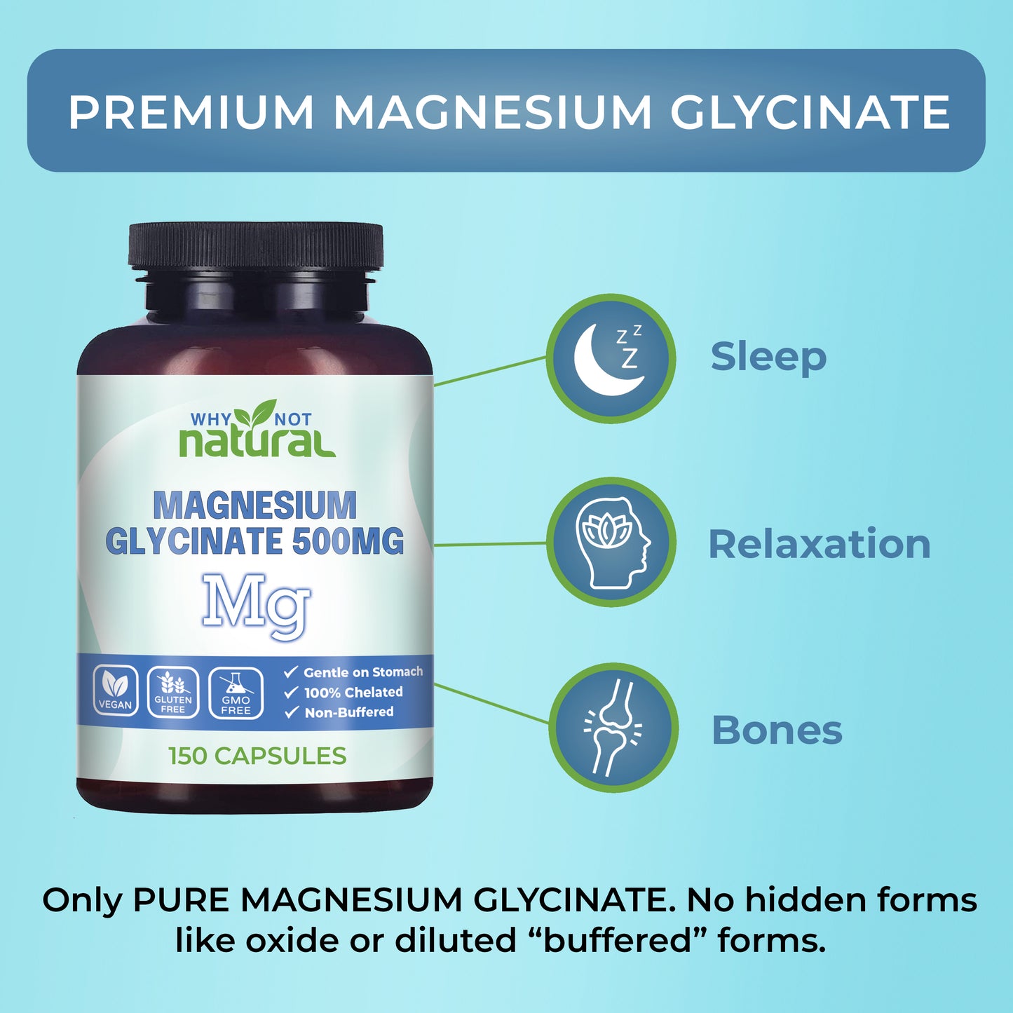 Magnesium Glycinate 500 mg Capsules