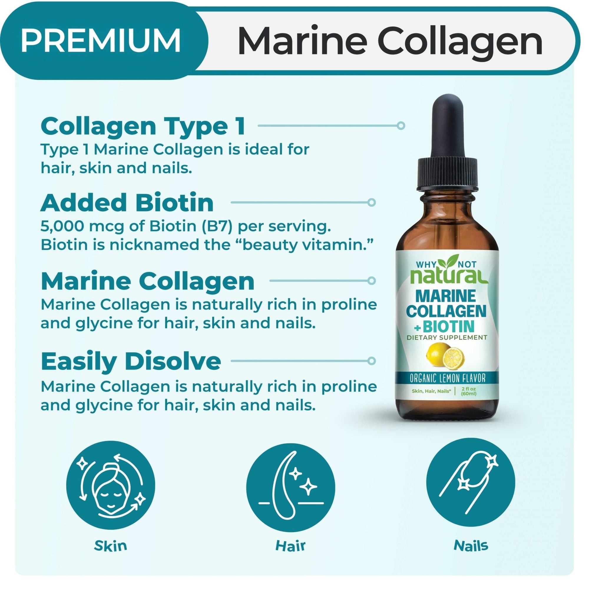 Liquid Marine Collagen + Biotin - WhyNotNatural
