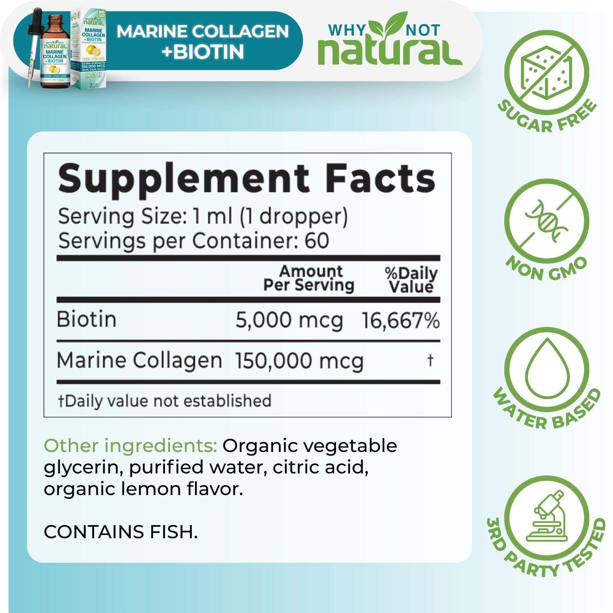 Liquid Marine Collagen + Biotin - WhyNotNatural