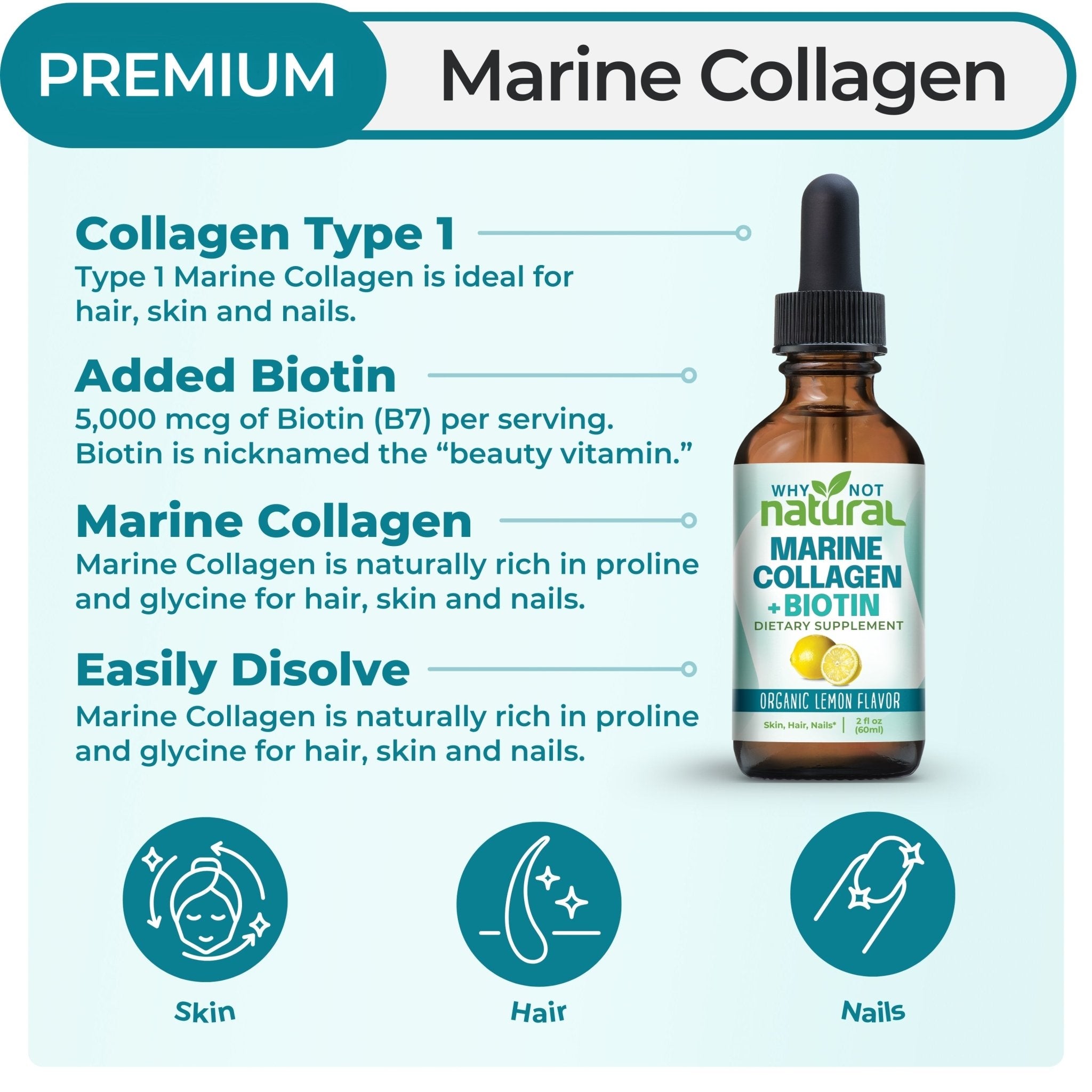 Liquid Marine Collagen + Biotin - WhyNotNatural