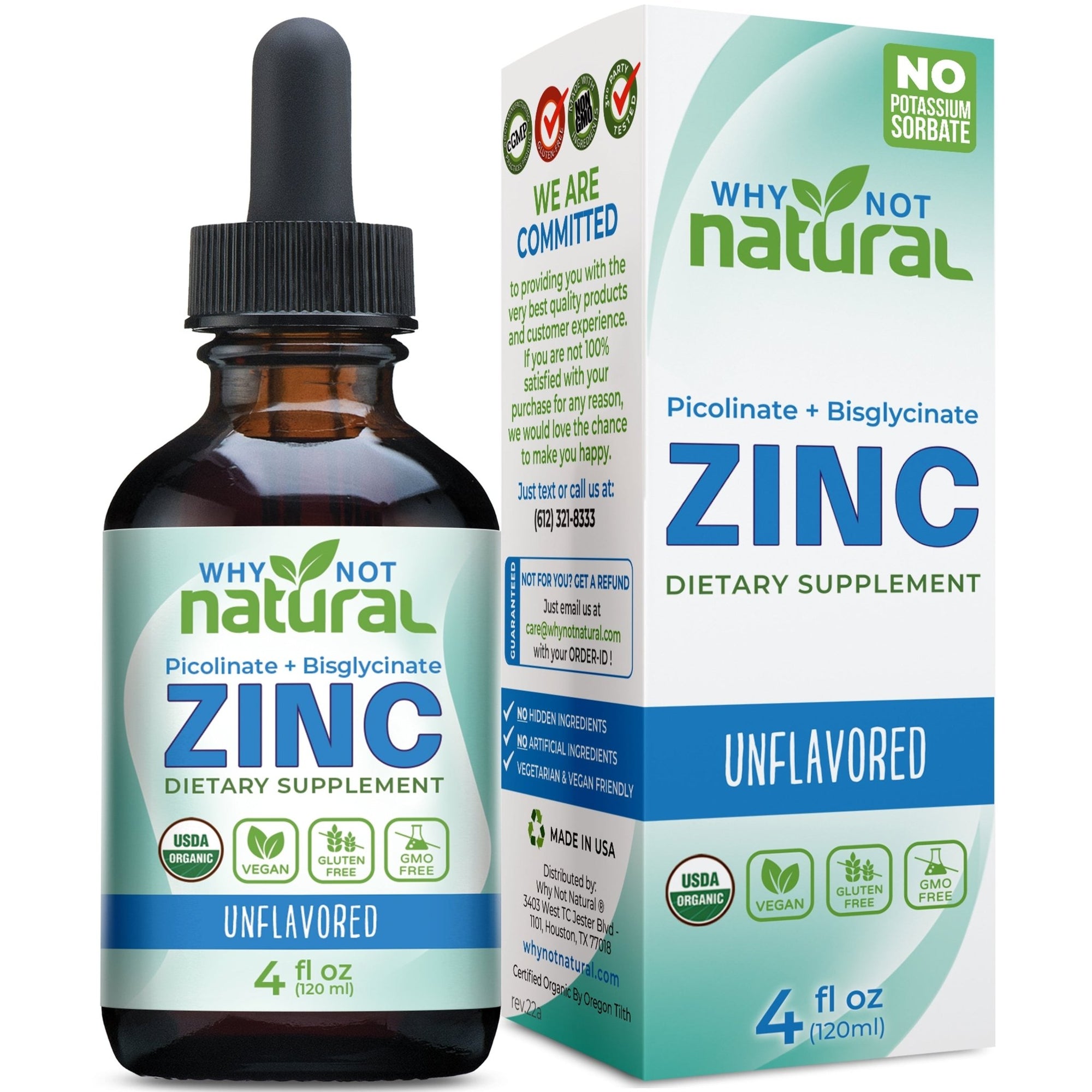 Liquid Zinc Picolinate + Bisglycinate - WhyNotNatural