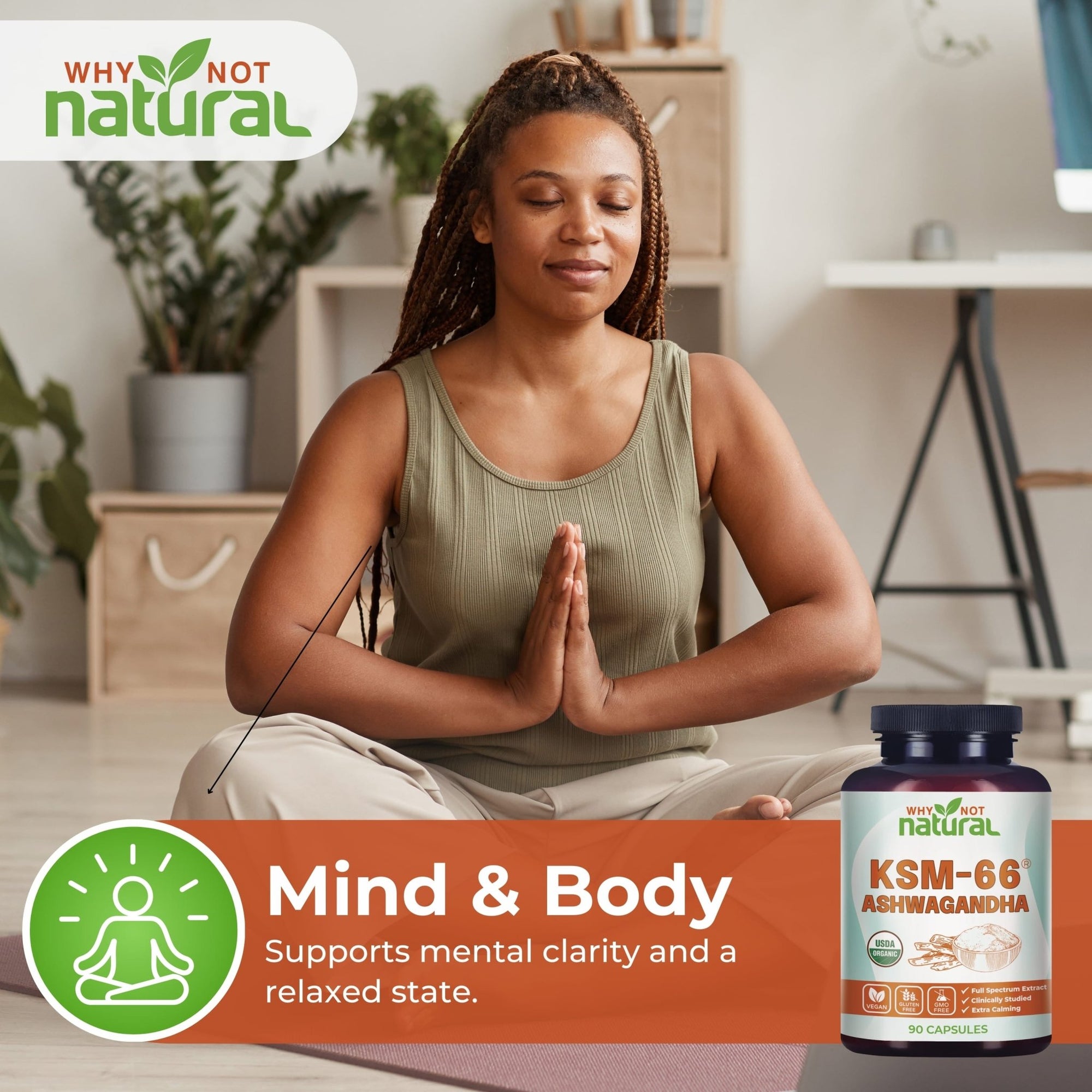 Organic Ashwagandha, KSM 66 - WhyNotNatural