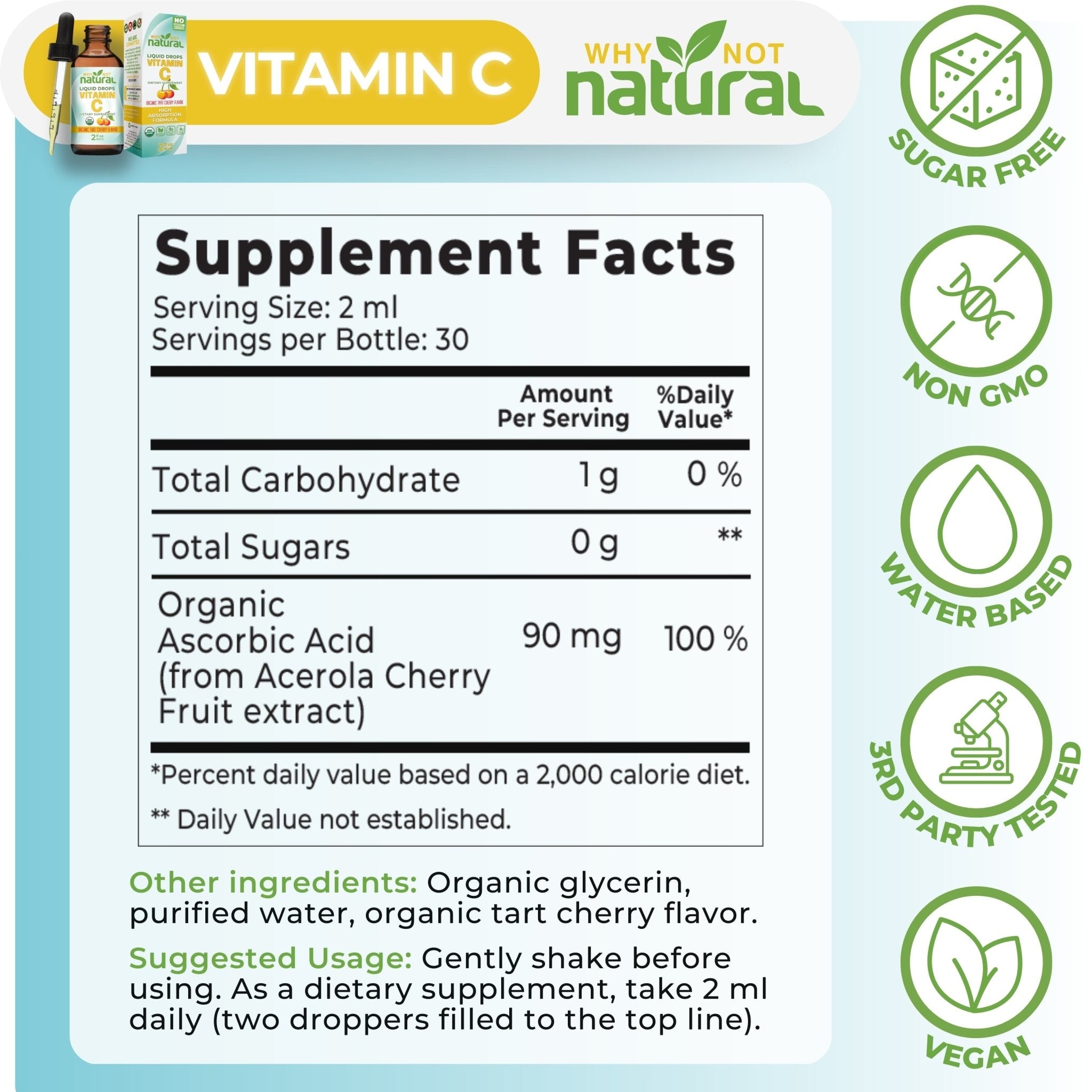 Organic Liquid Vitamin C - WhyNotNatural