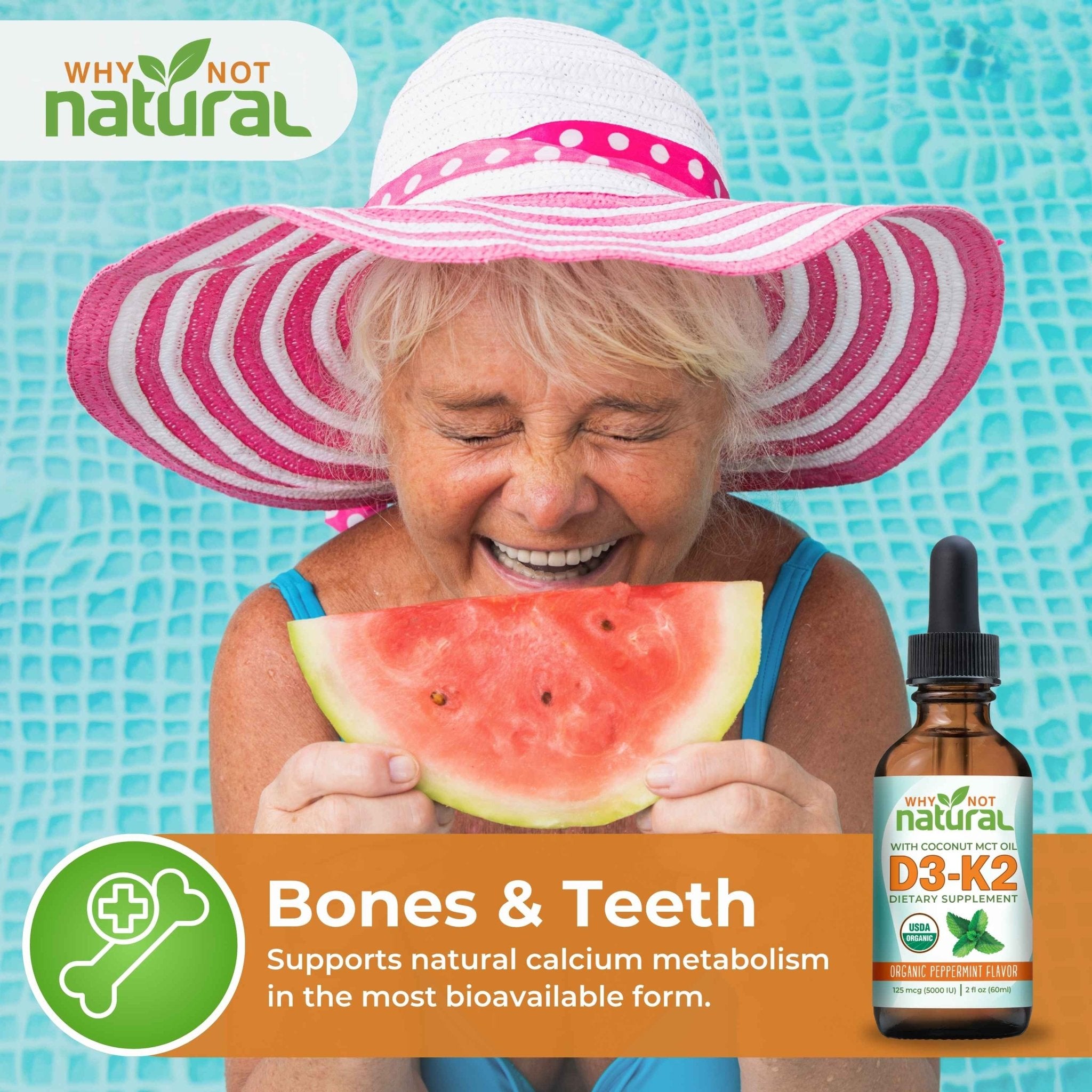 Organic Liquid Vitamin D3 + K2 (MK-7) - WhyNotNatural