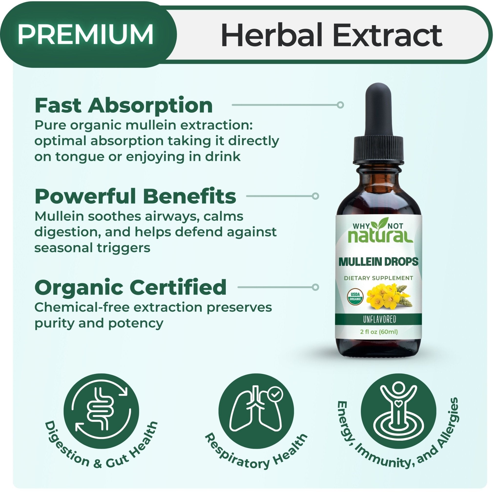 Organic Mullein Drops for Lungs - WhyNotNatural