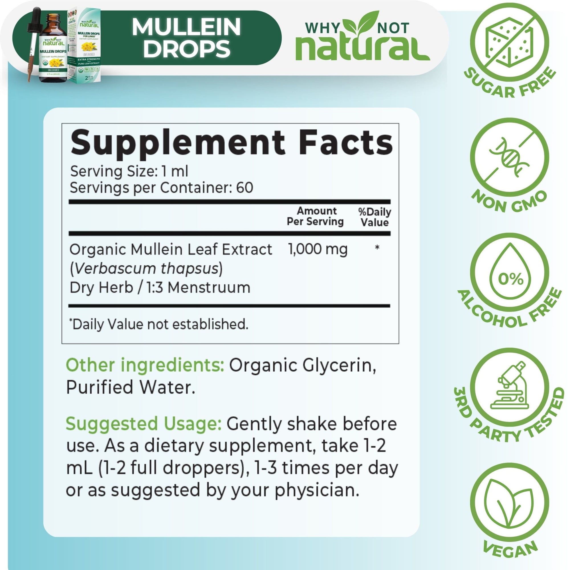 Organic Mullein Drops for Lungs - WhyNotNatural