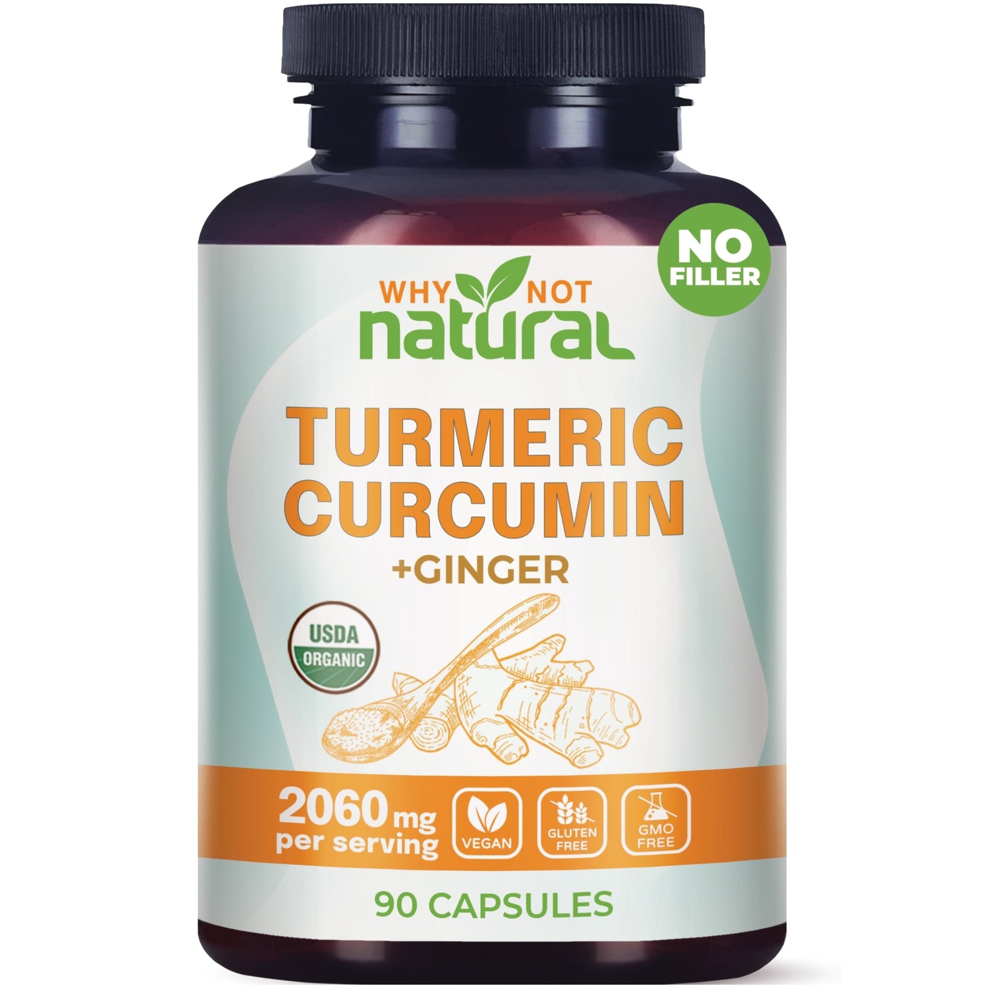 Organic Turmeric Curcumin with Ginger - WhyNotNatural
