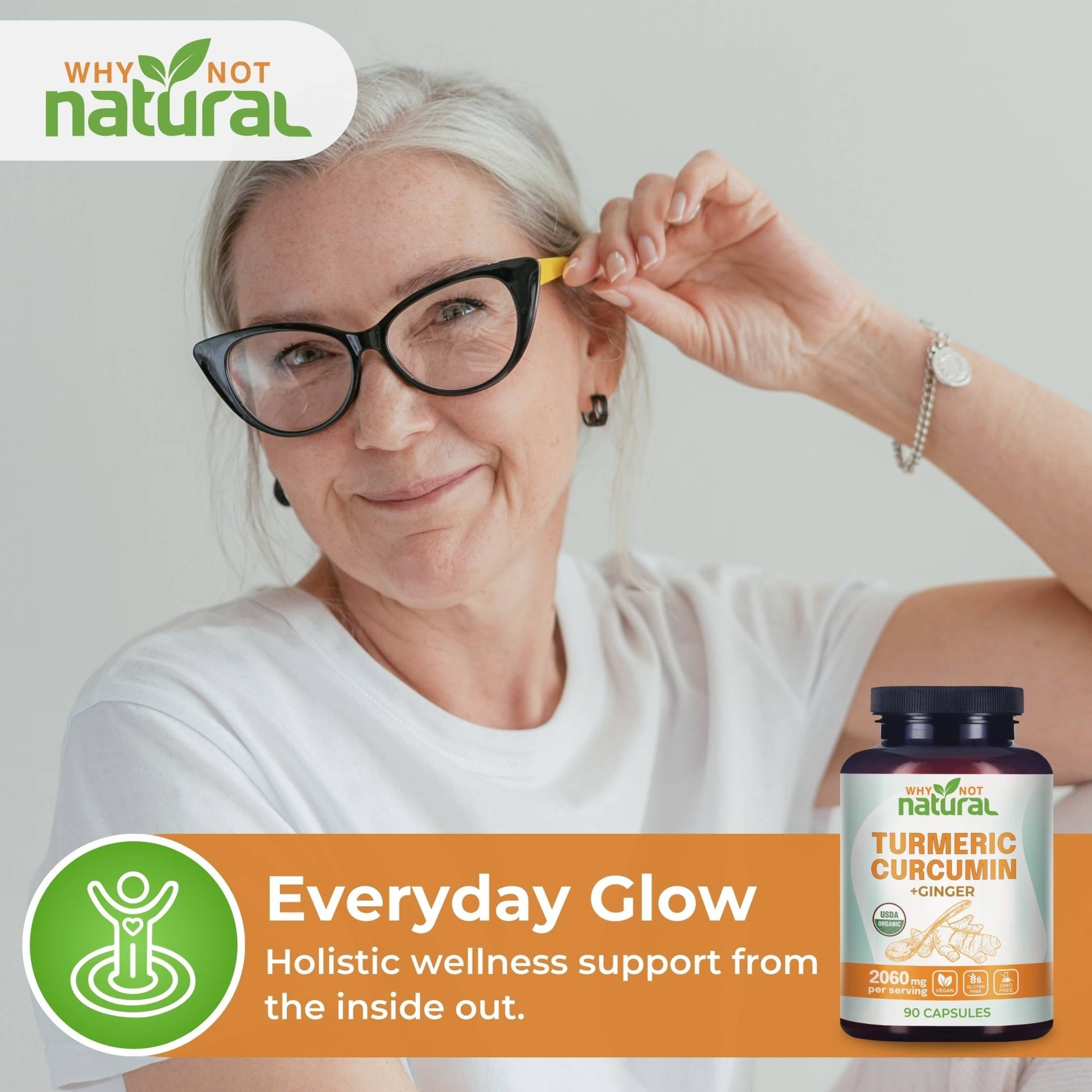 Organic Turmeric Curcumin with Ginger - WhyNotNatural