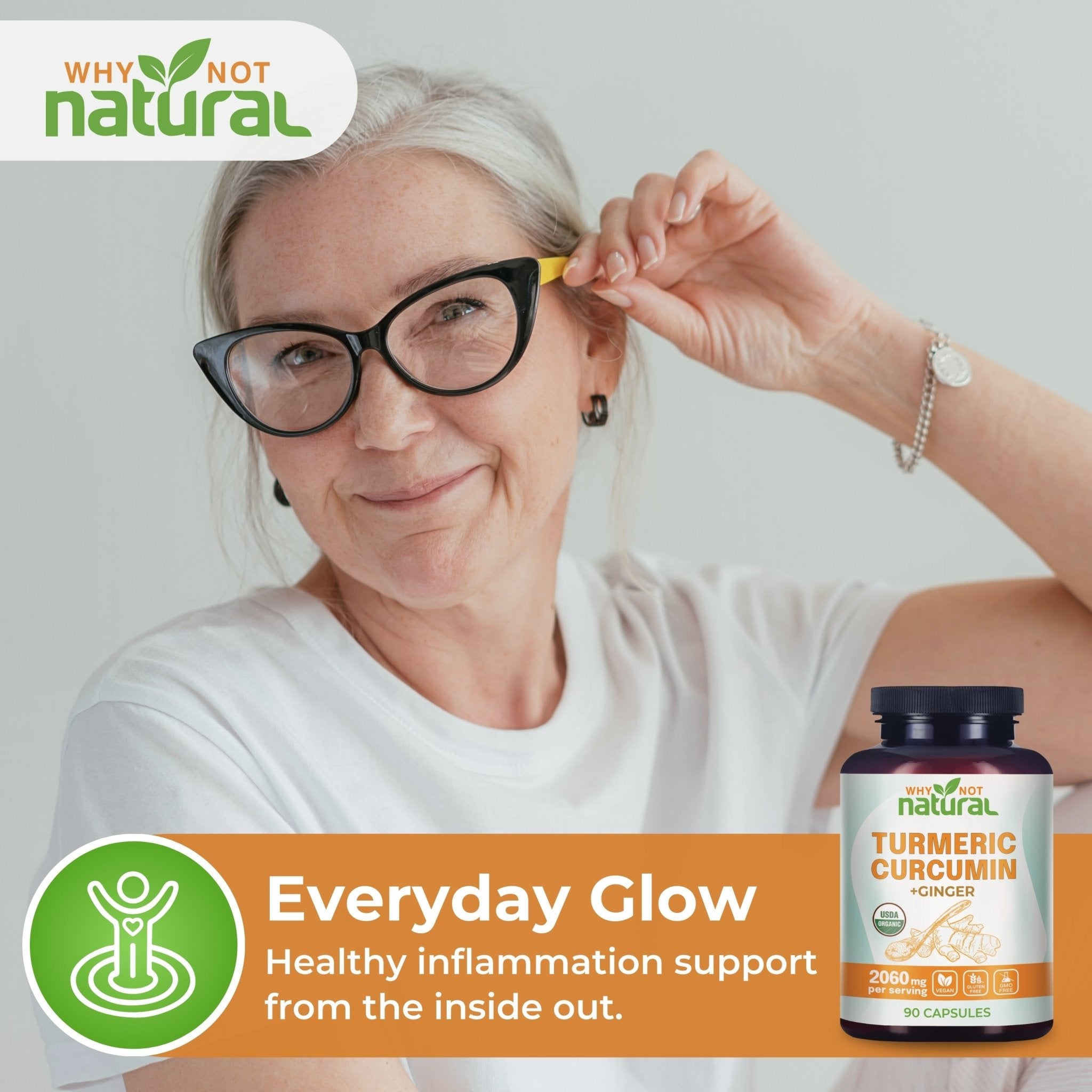 Organic Turmeric Curcumin with Ginger - WhyNotNatural