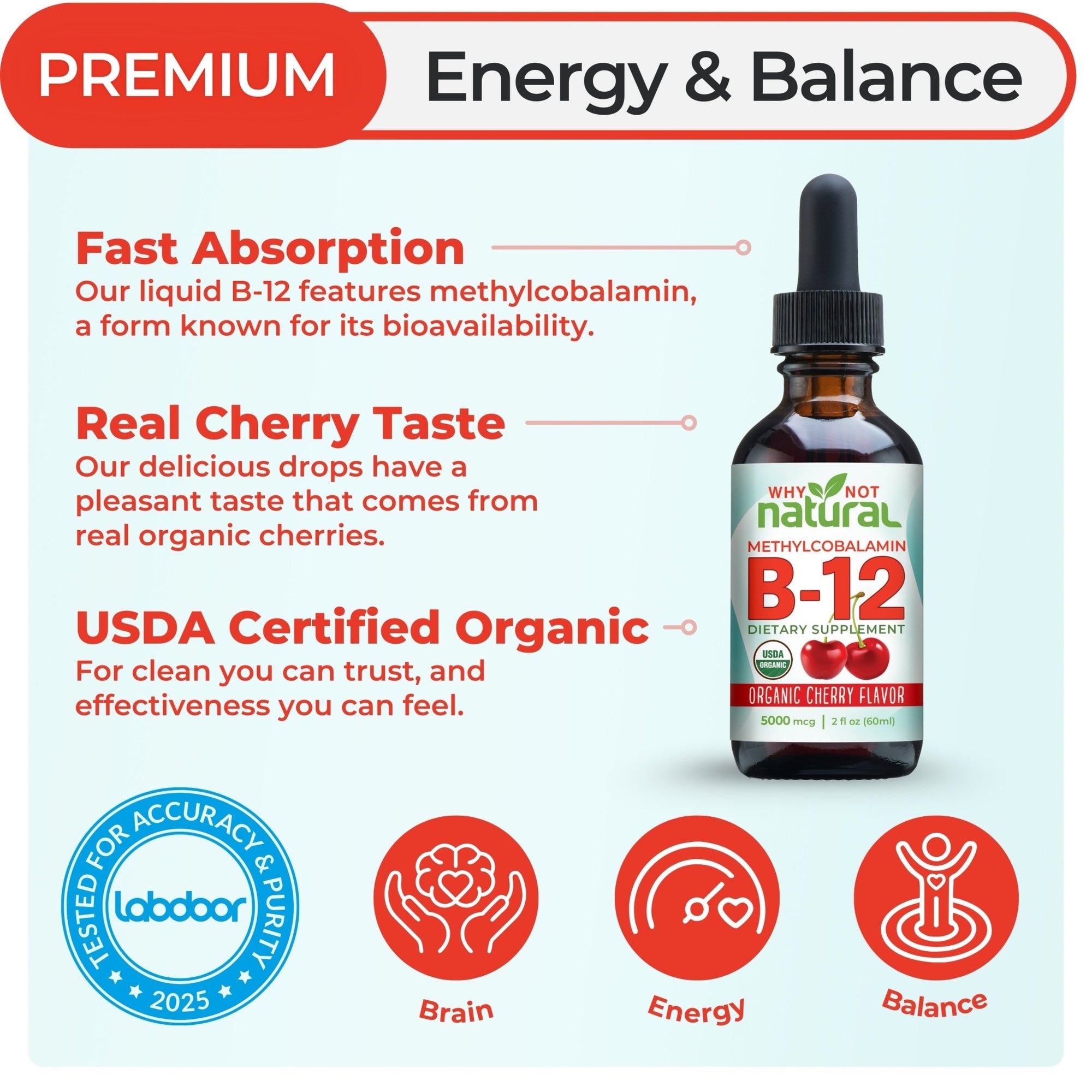 Organic Vitamin B12 Liquid - WhyNotNatural