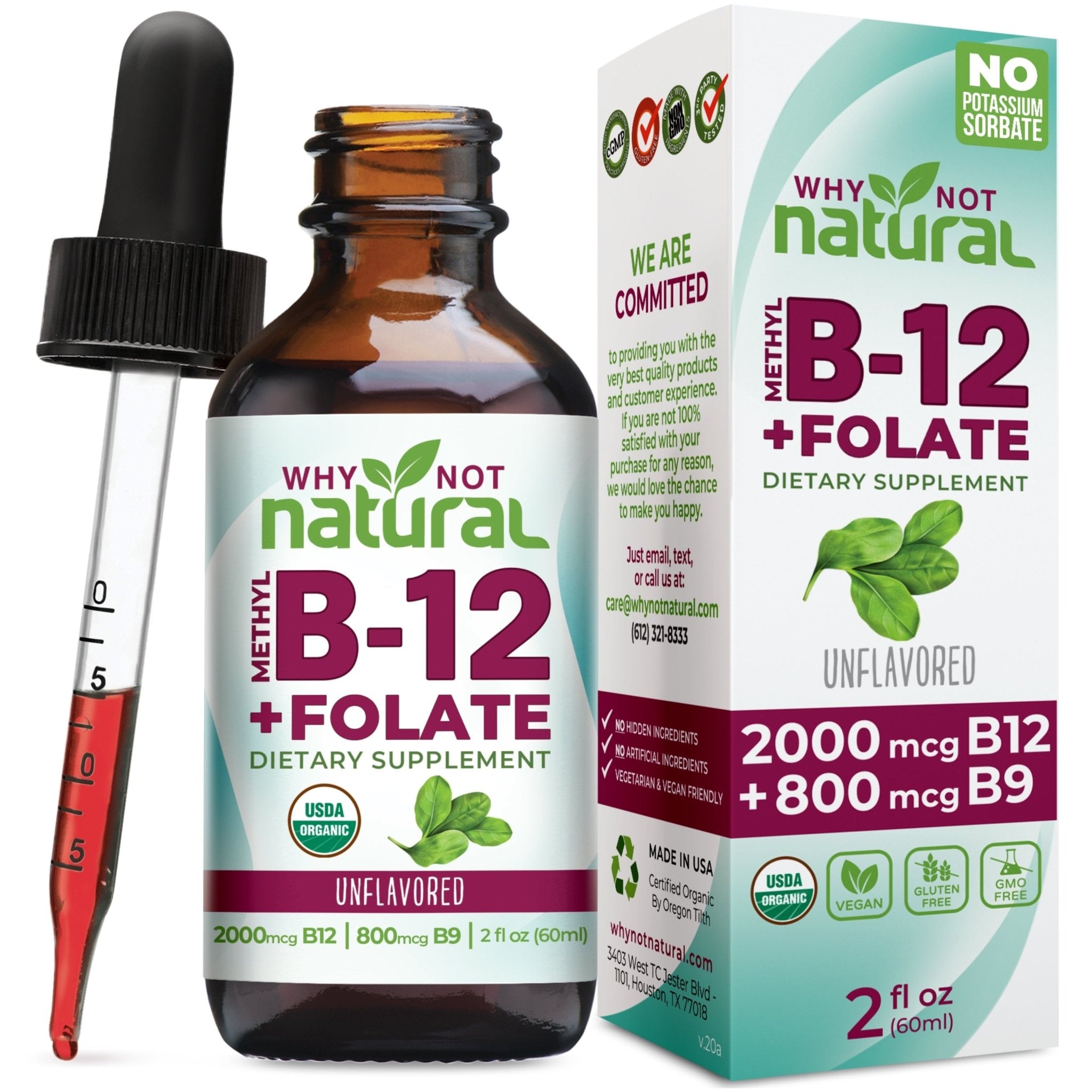 Vitamin B12 + Folate Liquid - WhyNotNatural