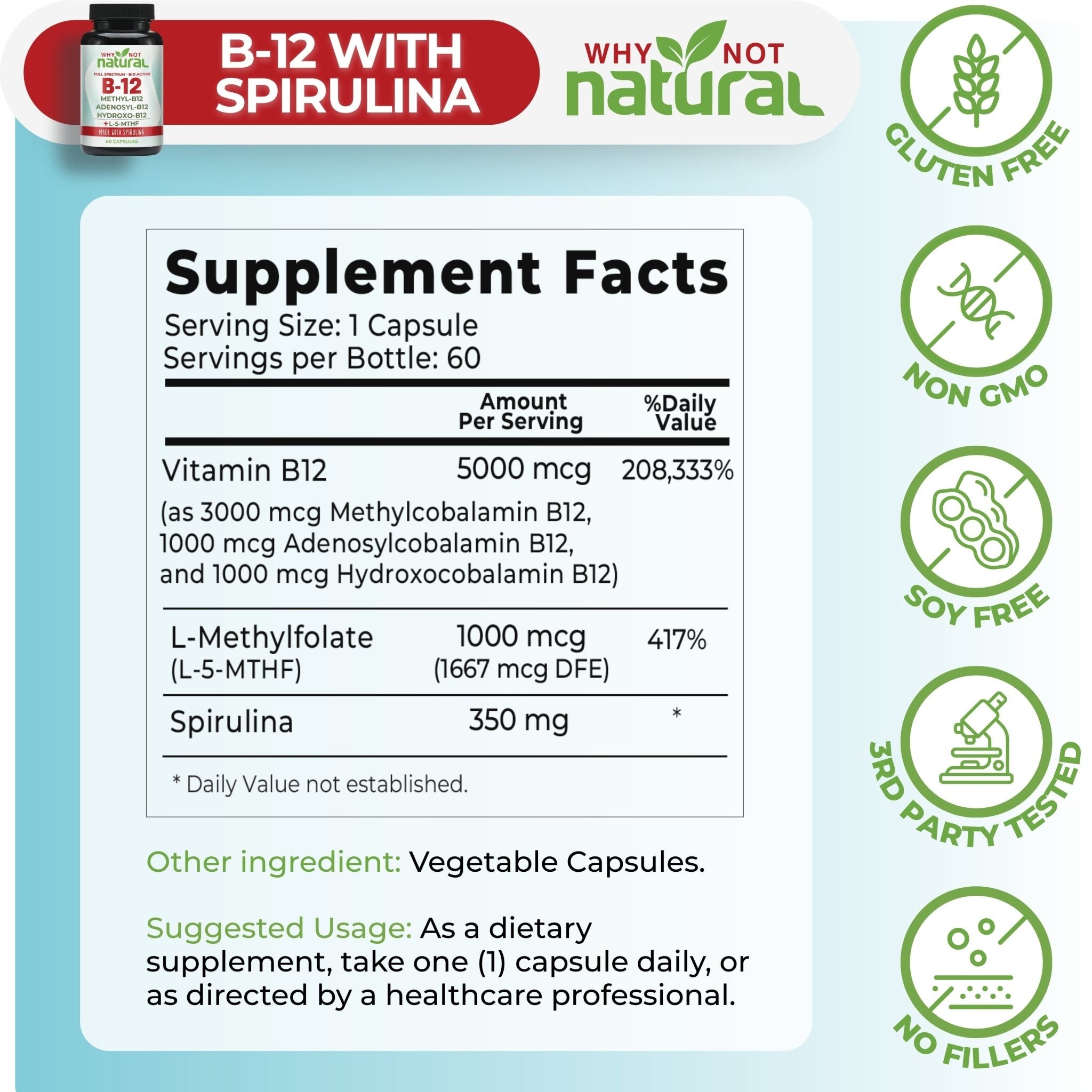 Vitamin B12 Full-Spectrum Capsules - WhyNotNatural