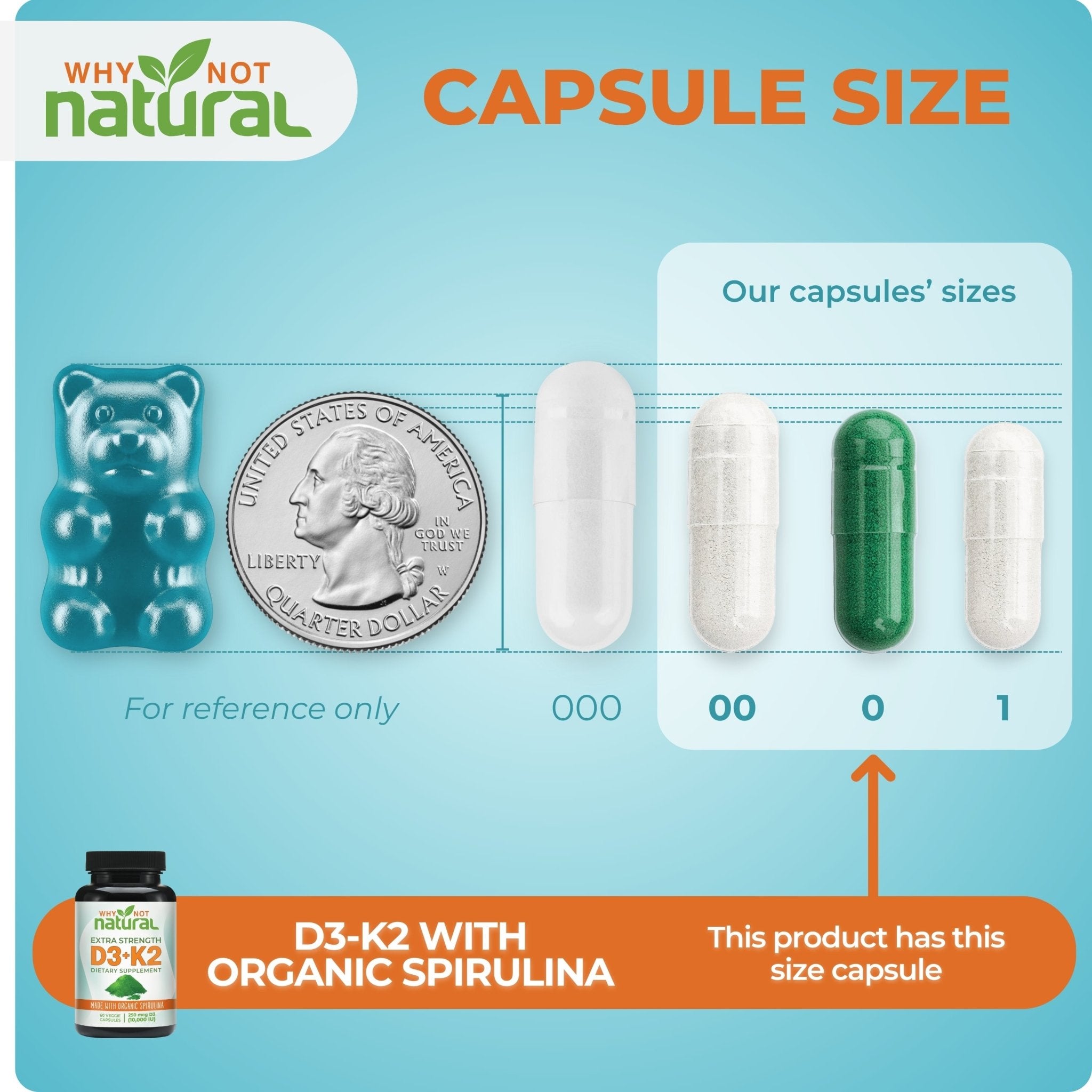 Vitamin D3 - K2 + Organic Spirulina - WhyNotNatural