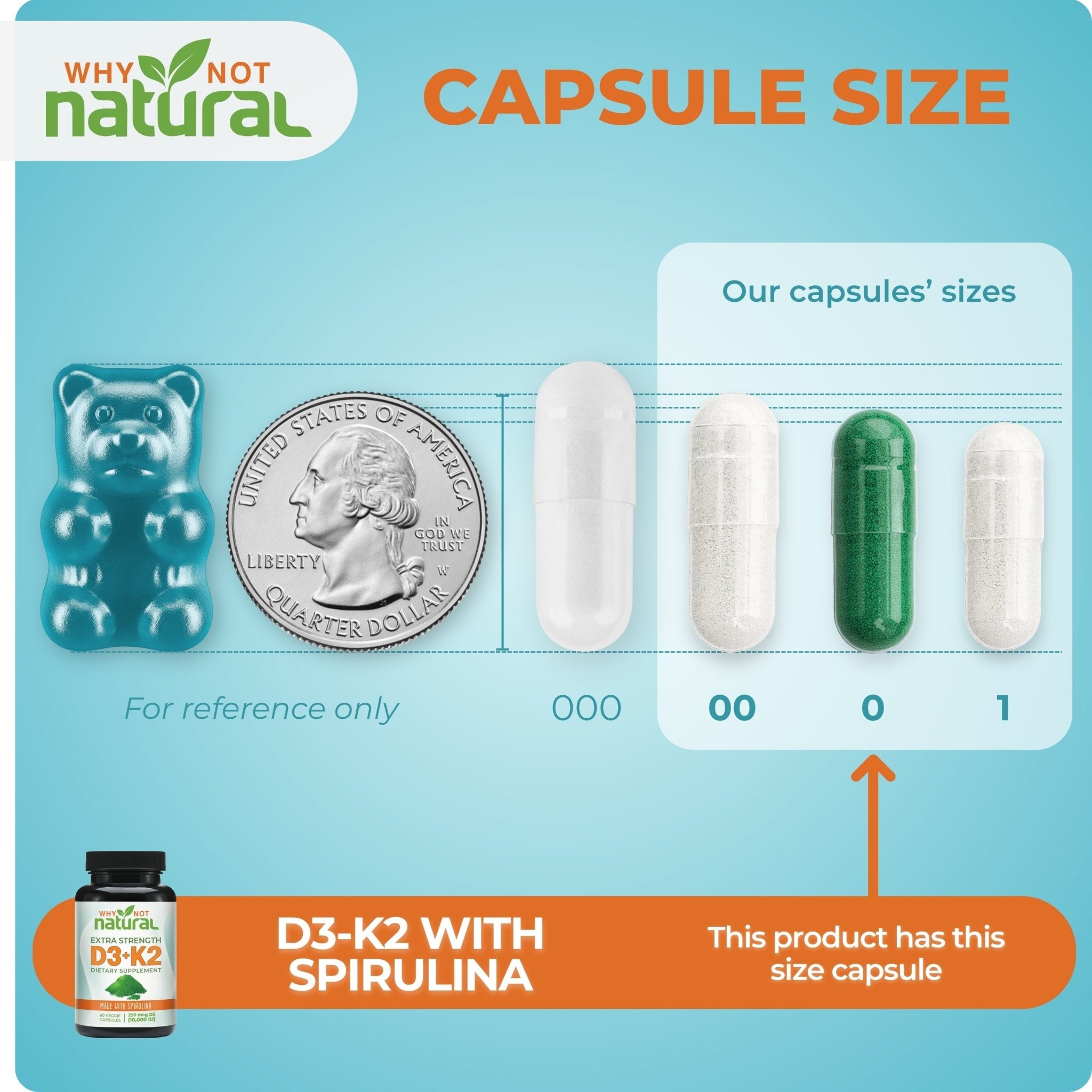 Vitamin D3-K2 + Spirulina - WhyNotNatural