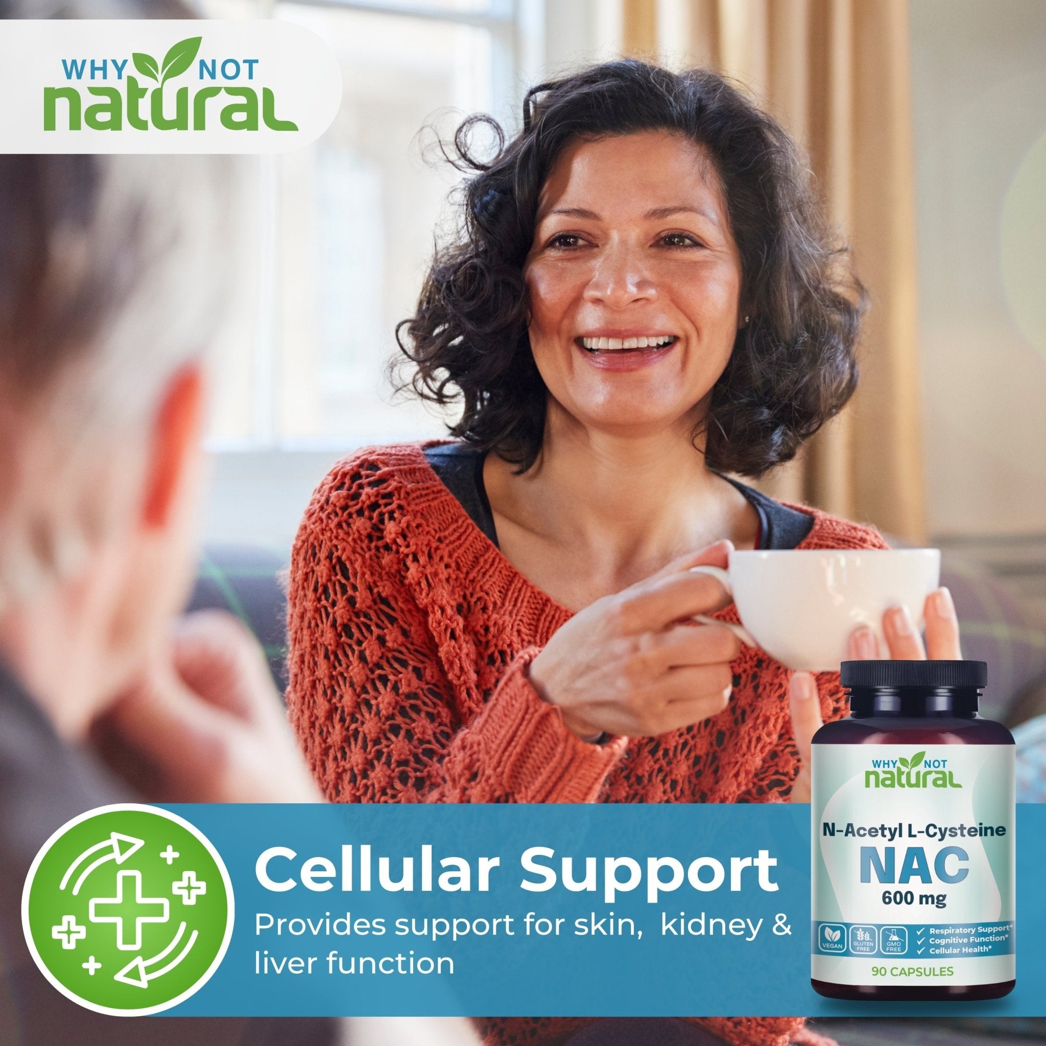 Why Not Natural NAC Supplement 600 mg, n - Acetyl cysteine Capsules - WhyNotNatural
