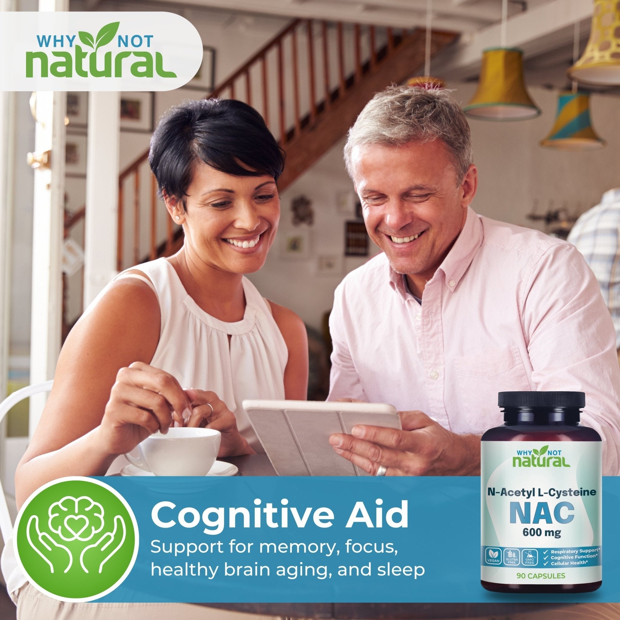 Why Not Natural NAC Supplement 600 mg, n - Acetyl cysteine Capsules - WhyNotNatural